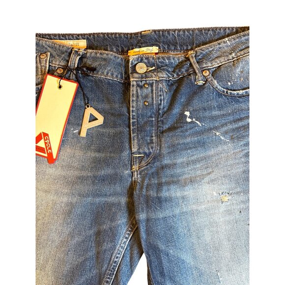 Cycle Denim Womens Distressed Paint Splatter Cut Off Shorts Baggy Size 29 Luxury - Picture 2 of 11